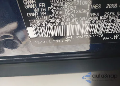 2025 Mitsubishi Outlander Se 2.5 2Wd z USA, uszkodzony, nr VIN JA4J3VA87SZ015679